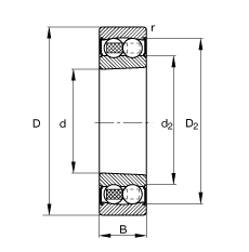 {(dio)S 2212-K-2RS-TVH-C3, (j) DIN 630 (bio)(zhn)Ҫߴ, FF 1:12ɂ(c)ܷ